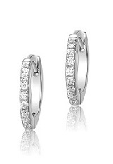 nice silver baby huggie earrings